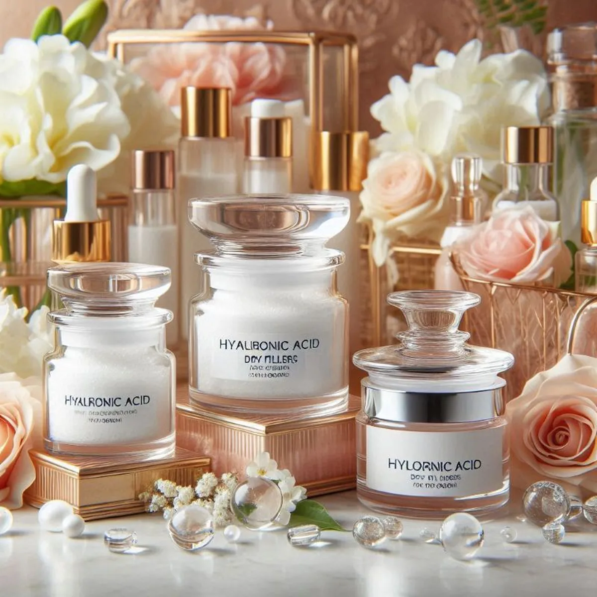 Hyaluronic dry fillers